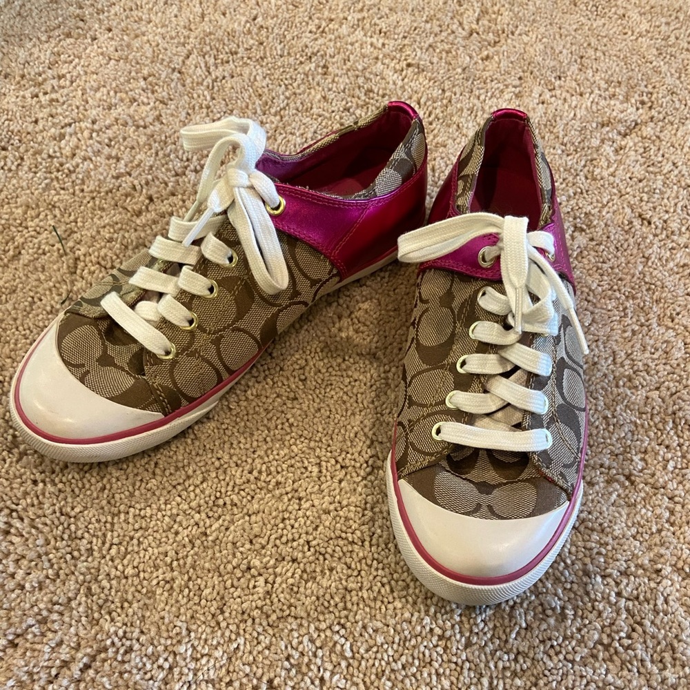 Coach Signature Jacquard and Leather Sneaker